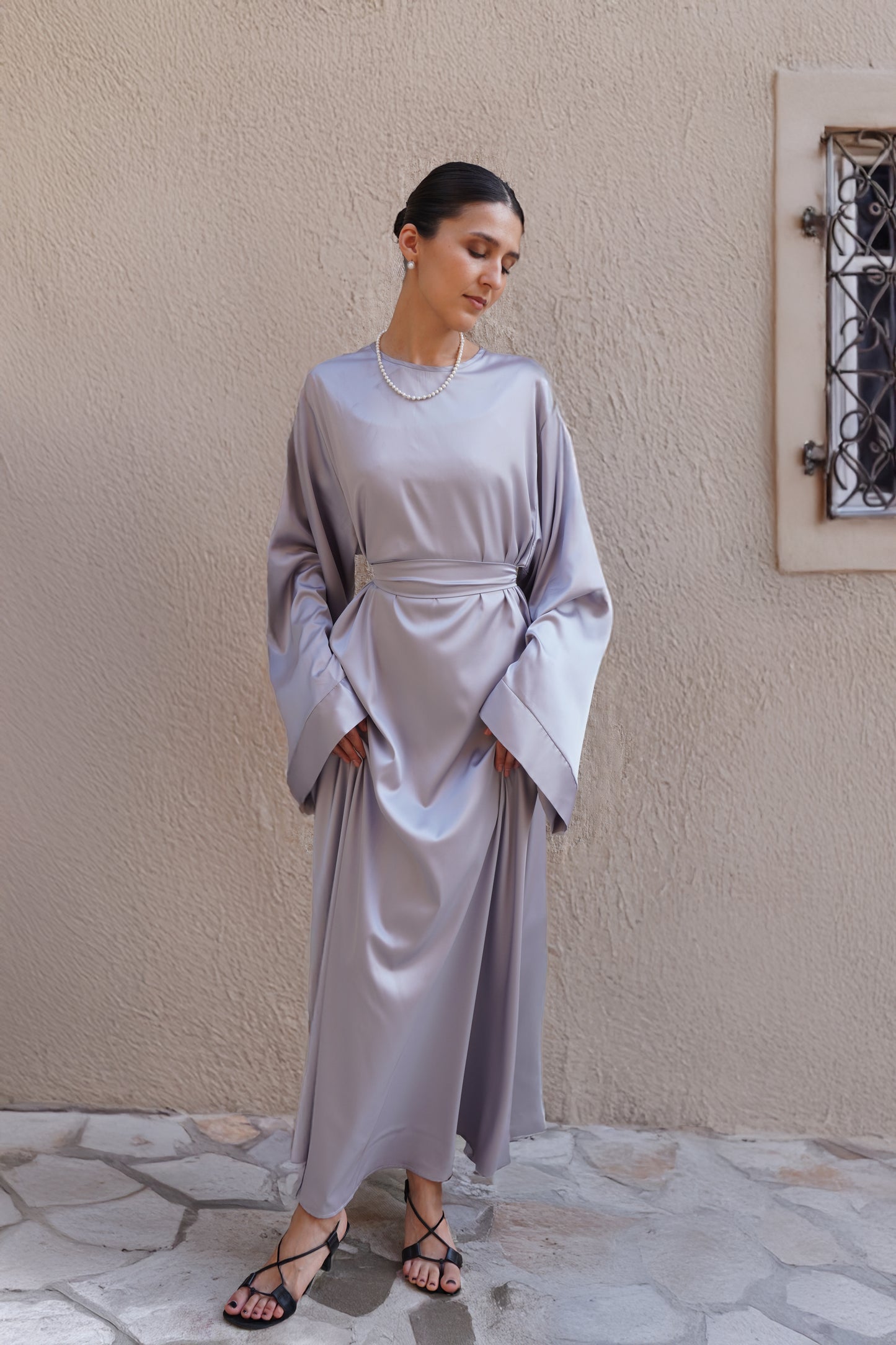 Amina Kaftan - Silky Silver